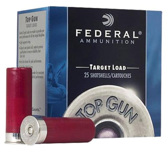 Federal Top Gun Target 12 Ga, 2.75", 1-1/8oz, 8 Shot, 1200fps, 25rd/Box